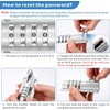 2Pcs Combination Locking Bolt, Heavy Duty Gate Bolt with Screws,