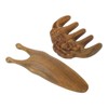 Sandalwood Nose Guasha Massage Tool Five Tooth Scalp Meridians Scraping
