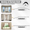 Nicecho U Shape HeavyDuty Window Curtain Rods adjust to fit
