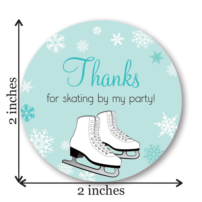 Juego de 40 pegatinas redondas para patinaje sobre hielo de
