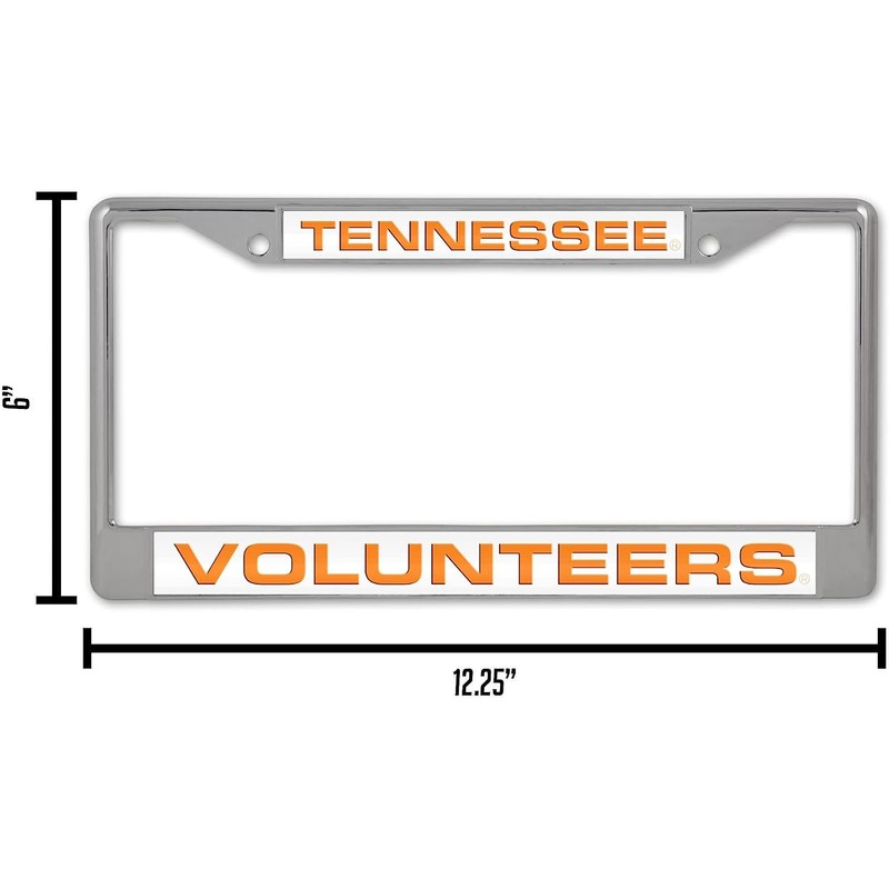 Rico Tennessee Volunteers Chrome Metal License Plate Frame Holder
