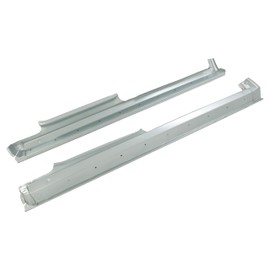 Kojem Outer Rocker Panel Pair Compatible with Ford 2010-2013 Transit Connect Steel Silver