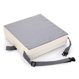 BTSKY BTSKY Kids Chair Cusion, Chair Increasing Cushion, Toddler Booster Seat With Straps Chair Pads (Grey+Beige)