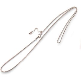 SIDE7 Necklace, Chain, Metal Allergy, Slider Chain with Fall Prevention, Surgical Stainless Steel, 316L, Women's, Men's, Azuki Chain, Venetian Chain, Stainless Steel