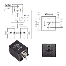 HYUGA 5 PIN EP27 Electric LED Flasher Relay for US CARS