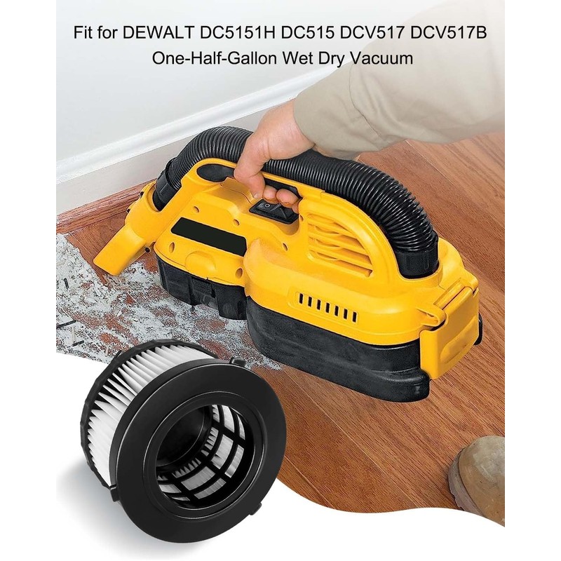 TIKSCIENCE DC5151H Filter Replacement Fit for DEWALT DC515 DCV517 DCV517B