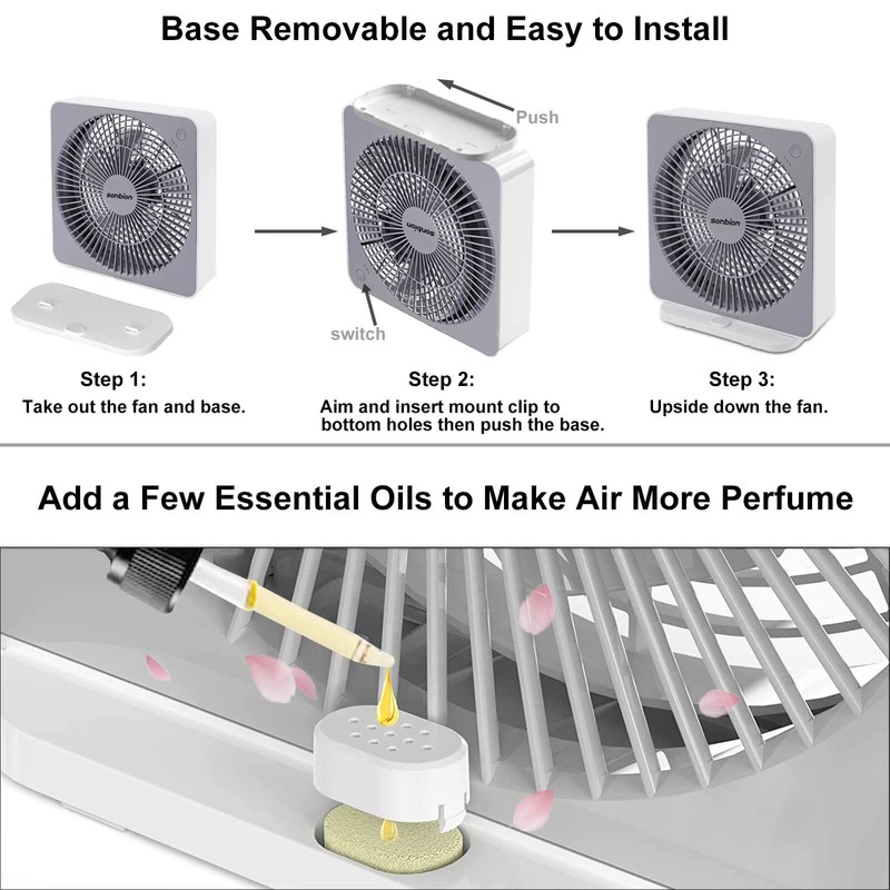 10 Inch Box Fan, Small Window Fan, Quiet Electric Fan