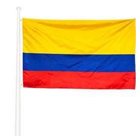 KliKil Colombiana Flag 90 x 150 cm - Weatherproof Outer Fabric 150 x 90 cm with 2 Metal Eyelets Colombia Flag Garden Decorations