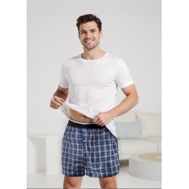 TIICHOO Incontinence Underwear for Men Moderate Absorbency Leak Proof Boxer Shorts with Opening Fly Checkered 2 Pack (Medium, 2 Green)