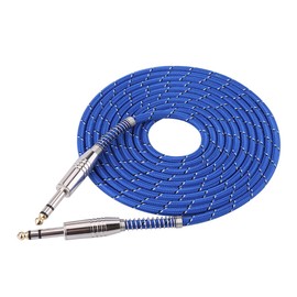 6.35 mm macho estéreo a 6.35 mm macho Jack Cable de audio estéreo balanceado, línea de interconexión balanceada para mezclador, guitarra eléctrica, amplificador, grabador de