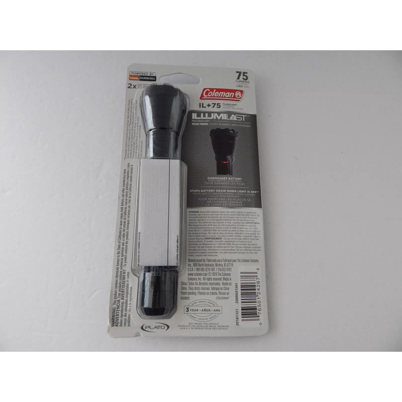 Coleman IL+75 Illumilast LED Flashlight 75 Lumens. New