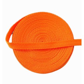 3/8 Inch X 10 Yards Cotton Twill Tape Herringbone Pattern Soft Fabric Webbing Strap Ribbon - Bias Tape for Sewing Binding Gift Wrapping DIY Craft Making Cloth Sewing Supplies (Orange)