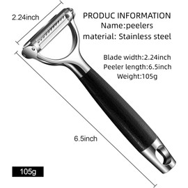 Huakai 2-in-1 Julienne Peeler Vegetable Peeler for Kitchen