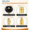 4PCS QCC1 Nut Propane Gas Fitting Adapter Kit,5040 QCC1 Nut