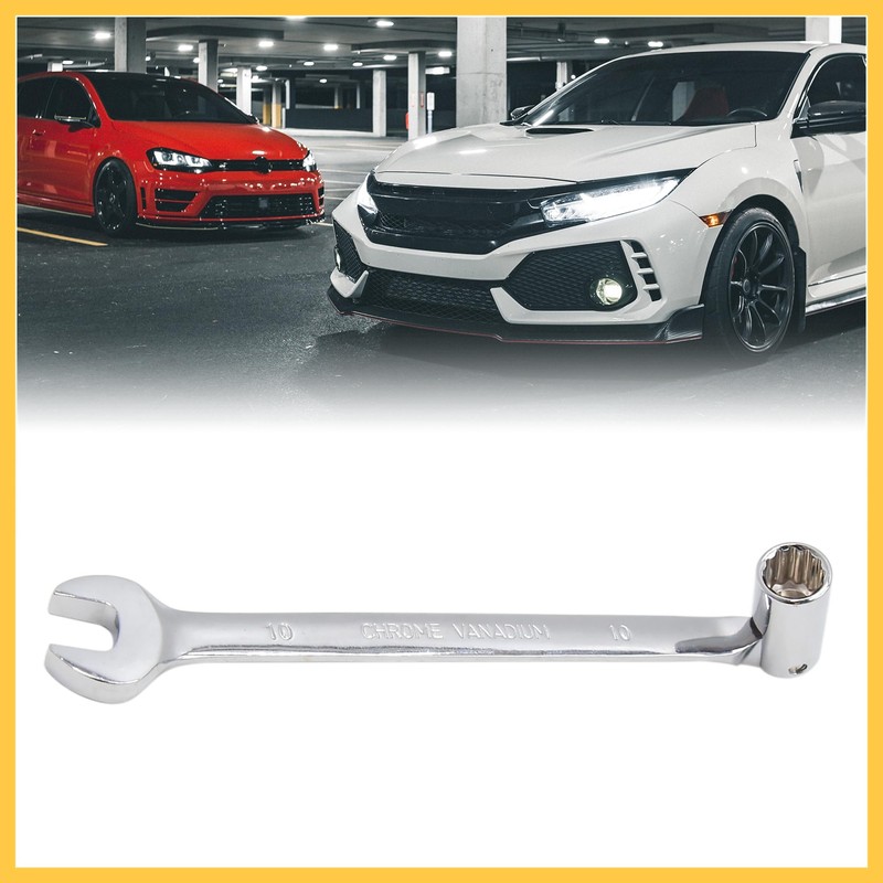 REPAIROCK uxcell10mm Swivel Head Combination Socket Spanner Wrench Auto Car
