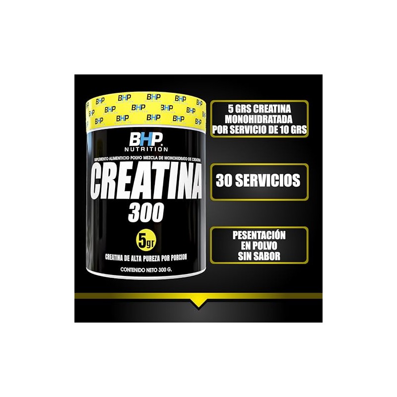 BHP NUTRITION- CREATINA ULTRA MONOHIDRATADA 300grs