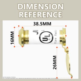 Bwintech 1 Pcs UL Listed Fire Proof Door viewer,Solid Brass 180 Degree,12mm Diameter 35-60mm Length, Polished Brass Finishing,with viewer Cover