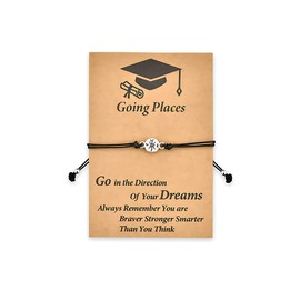 Inspirational Graduation Gifts Compass Bracelet for Men Women College High School Graduation Gifts for Her Men Masters Degree Graduation Decorations Adjustable Graduate Bracelets from Friends