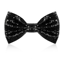 Heyu-Lotus Glitter Bow Tie Sparkling Sequin Bowtie and Adjustable Strap Buckle Shiny Glittering Pre-tied Bow tie for Men Bachelor Dance Hen Night Party Carnival Christmas Fancy Dress Stage Show