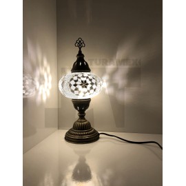 TURAMEX Turkish Mosaic Table Lamps - Handmade Glass Lamps That Reflect The Craftsmanship and Diversity of Orient Culture (GND-ML-3-12)