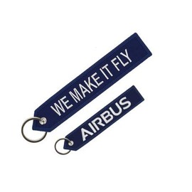 Skyart Japan Flight Tag Crew Tag AIRBUS We Make It Fly Keyring Blue Airbus Key Ring, blue