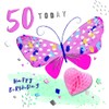 50 Today Fold Out Honeycomb 50th Birthday Greeting Card Talking