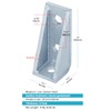 OTTFF 4 Pack 3 Hole 90 Degree Gusseted Fitting for