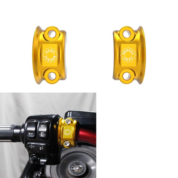 PJMTCUSTOM Red Left& Right Clutch Handlebar Clamp Lever Bracket Cover