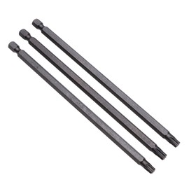 TX 20 Langer Torx-Bit, 20mm x 250mm extra-lang, magnetisch, Sicherheits-Schraubendreher, geschmiedeter S2 Stahl Torx-Kopf, sternförmige Spitze, für Bohrfahrer & elektr. Schraubendreher (3 Stk.)