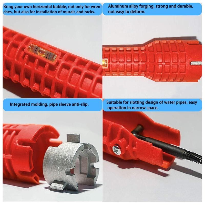 Multifunctional Faucet Wrench (1 Count), Sink Faucet Installer Tool, Basin Wrench