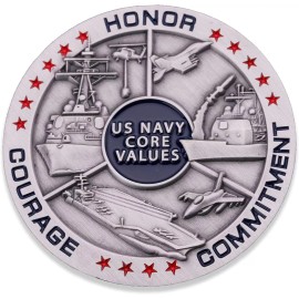 United States Navy Core Values Challenge Coin