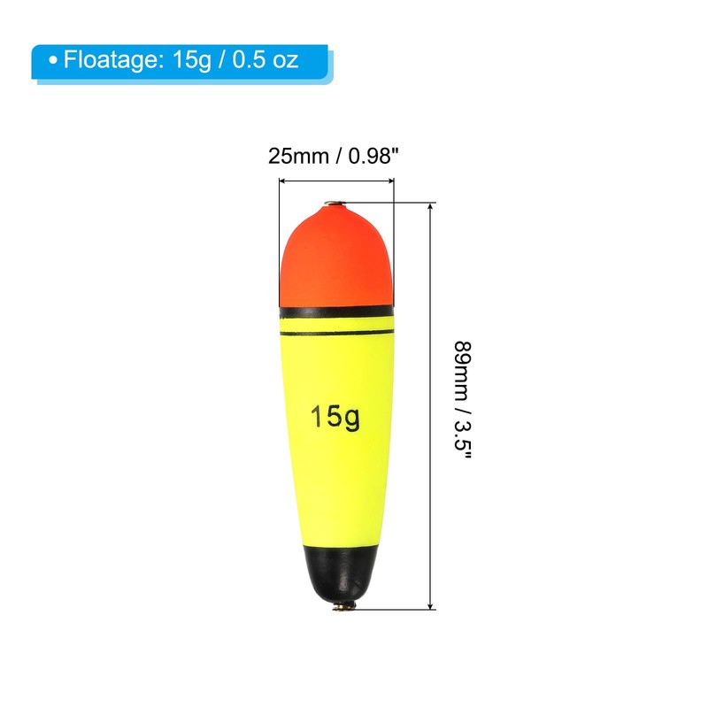 PATIKIL 0.5 oz 2 Pack Fishing Slip Bobbers Eva Fishing