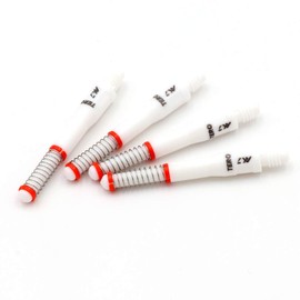 CUESOUL TERO AK7 White Dart Stems Darts Shafts Built-in Spring Telescopic,Set of 4 pcs-M (CS-AK7+2)