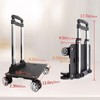 Backpack Trolley Wheeled Cart-Backpack Hand Truck with Luggage Strap,Aluminium Alloy