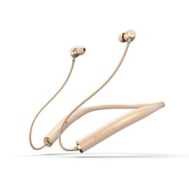 JNXIKOU Neckband Bluetooth Headphones Neckband Earphone Noise Cancelling Headset with Mic Wireless Earbuds 5.3 CVC 8.0, IPX6 Waterproof Sport Earphones for Running Driving Working Compatible, Gold