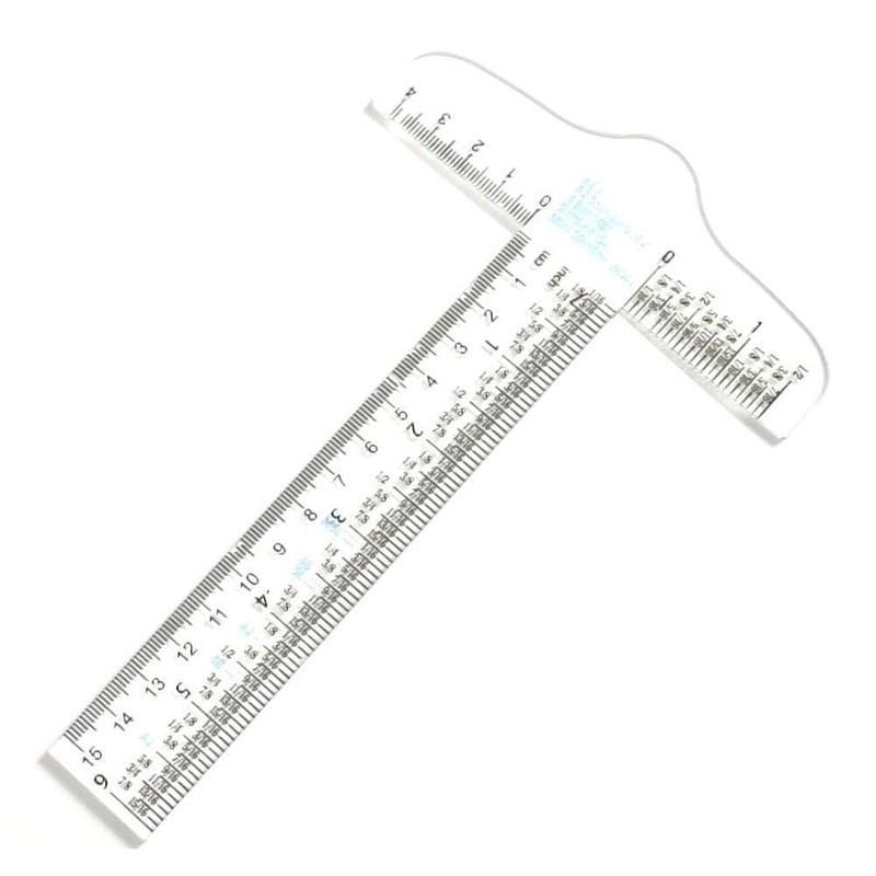 6 Inches Transparent Acrylic T-Square Ruler, T Square Ruler, Drafting