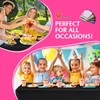 Hereisa Disposable Plastic Tablecloth Black 54x108 Inch, 5-Pack Waterproof Rectangular