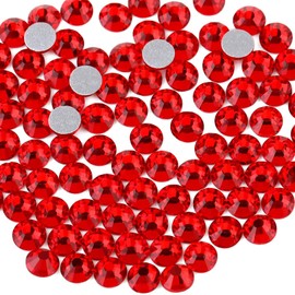 Beadsland 1440 Pieces Flat Back Rhinestones, Nail Crystals Rhinestones for Nails, Light Red, SS3 (1.3-1.4 mm)