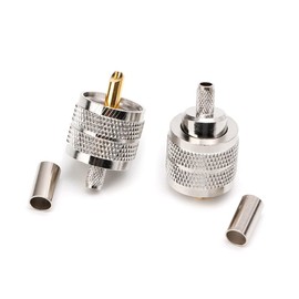 VOANZO Pack of 5 PL259 PL-259 UHF Male Crimp Coax Connectors RF Adapter for RG58 LMR195 Low Loss Coaxial Cable