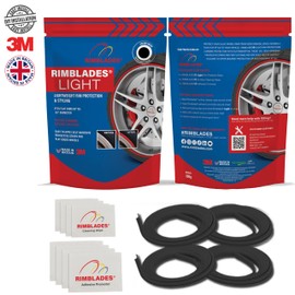 Rimblades Light Black Alloy Wheel Protectors DIY | Fits Up to 22 Inch Wheels | Rim Protectors | Affordable Wheel Protection | Car Wheel Scratch Protection | Universal Fit Rim Protection