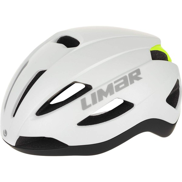 Limar Air Master Fahrradhelm // weiß/gelb matt reflex, Size:L (57-61cm),