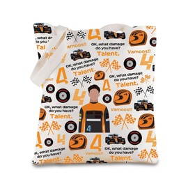 Racing Fans Tote Bag, Formula 1 Gifts for Women Ok What Damage Do You Have Talent Reusable Shoulder Bag Racing Car Merchandise, 40×35 cm