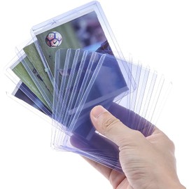 Trading Card Sleeves Hard Plastic Toploaders 3" x 4" Clear Sleeves for Collectible Trading Cards Game and Trading Card Sleeves Protectors (50Pack)
