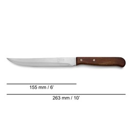 Arcos 100600 Serie Latina - Allzweckmesser Küchenmesser - Klinge Nitrum Edelstahl 130 mm - HandGriff Pack-Holz Farbe Braun