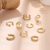 Finrezio 9Pcs Ear Cuff 14K Gold Cuff Earrings for Women