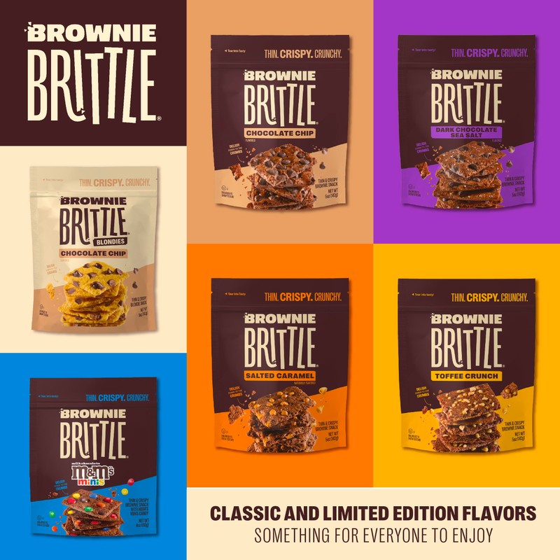 Brownie Brittle – Salted Caramel Thin and Crispy Sweet Snacks