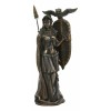 Greek Goddess Athena Wearing Helmet With Spear Aegis Shield And