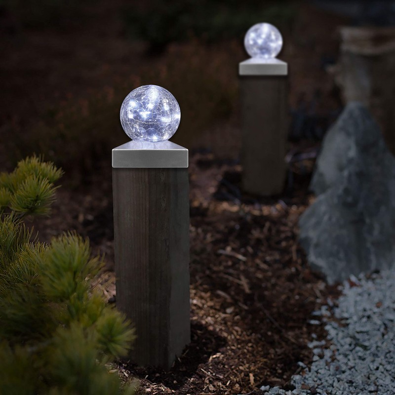 SUNNYPARK Solar Post Lights - Outdoor Post Cap Light for