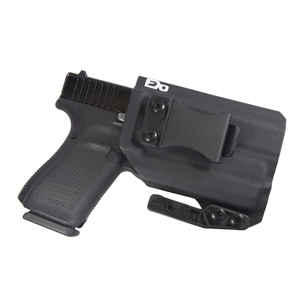FDO Industries IWB Kydex Holster Compatible with Glock 19 23 32 w/Olight Baldr Mini -The Paladin Series- Made in USA- (Black)