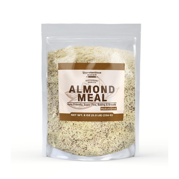 Unpretentious Almond Meal, 8 oz, Breading Replacement, Great for Rubs, Breads, & Baked Goods